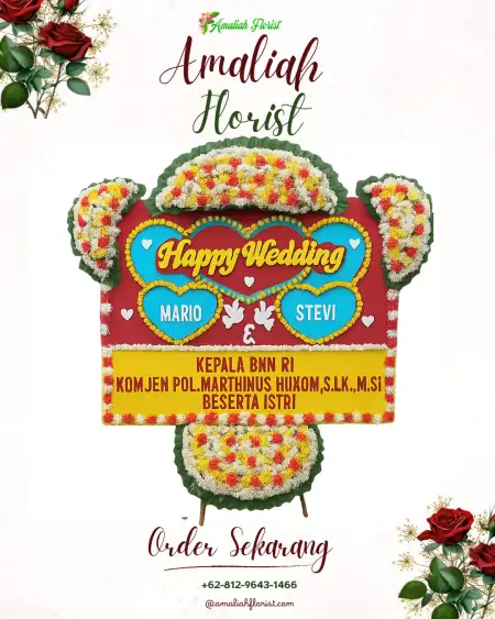 Papan Bunga Pernikahan Garden Party Cibinong